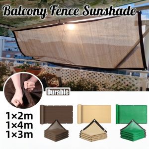 Allieuka Anti-UV Sunshade Net Balcony Privacy Fence Mesh Thickened Sun Prevention Brown Beige Garden Fence