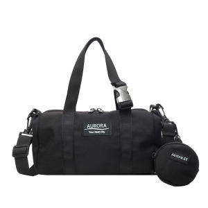 Lightweight Cylinder Travel Bag with Detachable Coin Pouch for Quick Trips