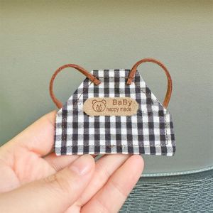 FUNG MALL Ăn mặc Tạp dề denim búp bê Hoài cổ tự làm Kẻ Sọc Trang Phục Búp bê vải nhung lông Búp bê Mini Trang phục thường ngày Quần áo búp bê Phụ kiện búp bê