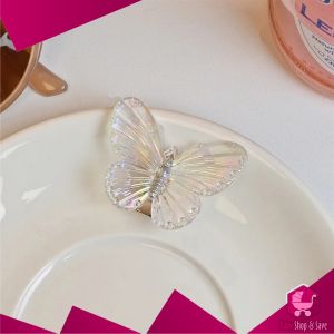 BabyShop-C1136 Jepit Rambut Kupu Kupu Mini 3D Transparan Korean Style / Jepitan Hologram Butterfly