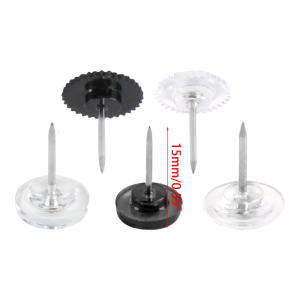 50/100pcs bánh răng hình dạng pushpin ghim tài liệu đầu phẳng cho ghim tài liệu hình nút chai đinh ghim khâu rõ ràng với hộp cho vải may