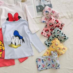 ชุดนอนเด็ก ชุดนอนดิสนีย์ ผ้าเด้ง นิ่ม มีบริการเก็บปลายทาง พร้อมส่งที่ไทย