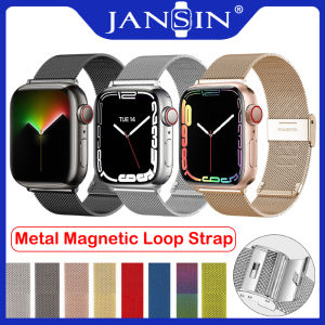 Magnetic Loop Strap For Apple watch Ultra 2 49mm Band 41mm 45mm 44mm 40mm 42mm 38mm Stainless steel strap bracelet iwatch serie 9 8 7 SE 6 5 4 3 2 1 Wristband