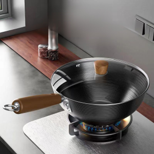 Uncoated Mini Small Iron Pan Household Wok Camping Pan Non-Stick Pan