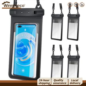 [Winnereco Flagship Mall]5pcs Floating Phone Dry Bag with Lanyard for Secure Use in Water Activities