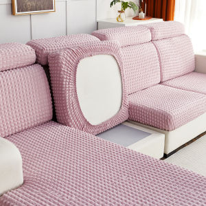 【Exclusive top grade fabric seersucker】1/2/3/4 Seater Sofa Seat Cover Plain Color Elastic Sofa cushion Cover Room Decor Stretch Sofa Slipcover