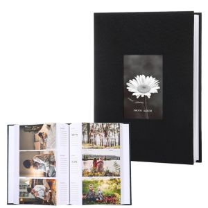 HUNIU 6in Album ảnh bìa vải lanh Loại interleaf Bức ảnh 200/300 Album sổ lưu niệm lớn Kiểu túi chèn Quà Tặng Sổ ghi nhớ Tăng trưởng cho bé