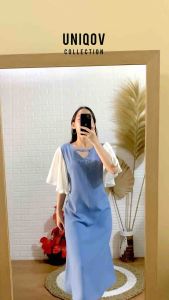 SYILA KRYSTAL DRESS CASUAL KOREAN GAUN KOREA | UNIQOV COLLECTION