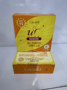 CeRAMINE UV Line White Sun Protection Cake SPF15 No.1 (For Lighter Skin Tone) เซอรามายน์ ยูวี ไลน์ ไวท์ ซันโพรเทคชั่น เค้ก เอสพีเอฟ15 No.1 (สำหรับผิวขาว)
