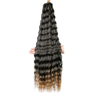 GOUPDO Heat Resistant Synthetic Fiber Wigs Super light Easy to braid Hair Extensions Natural Brushable Crochet Hair Women