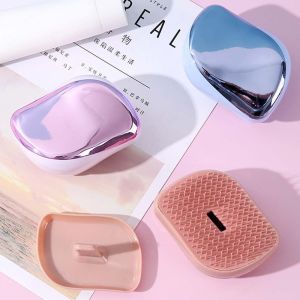 QVPYP Mini Air Cushion Comb Long Short Tooth Plastic Tooth Detangling Comb Fashion Hair Brush Curly Hair Brush Women Girls