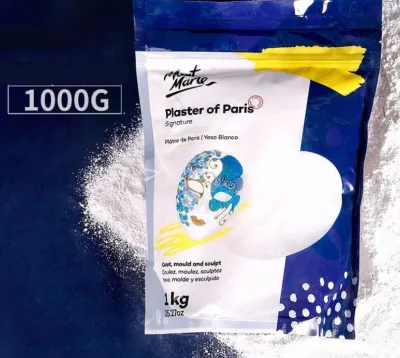 Mont Marte Casting Powder 1Kg Fine Powder Plaster Of Paris Various Ways To Play Gypsum Powder DIY Art Supply
