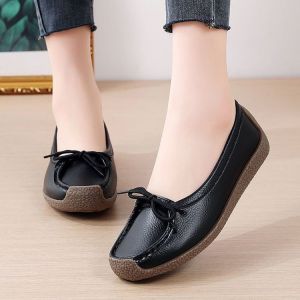 [Free Shipping] Casual Flat-Soled Slip-On Shoes Non-Slip Versatile Suitable For Middle-Aged And Elderly Women Spring/Autumn 2026 Collection Soft-Soled Breathable WomenS Shoes