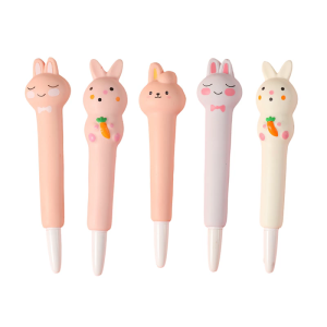 5ชิ้นปากกาของขวัญที่แปลกใหม่0.5มิลลิเมตรน่ารักปากกาหมึกเจลโฟมนุ่มปากกาปากกาเขียนสัตว์น่ารักบรรเทาความเครียดปากกาหมึกเจล