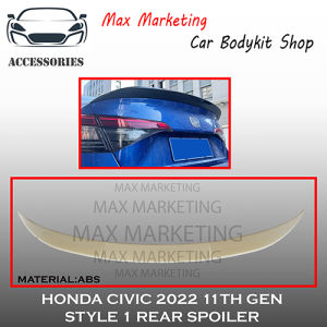 HONDA CIVIC 11TH GEN 2022 STYLE 1 REAR SPOILER TRUNK SPOILER ABS SKIRT LIP BODYKIT