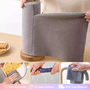 50pcs/Roll Microfiber Towels Reusable Absorbent Dish Cloth Towel Non-stick Oil Dish Rags Home Kitchen Cleaning Dishcloth