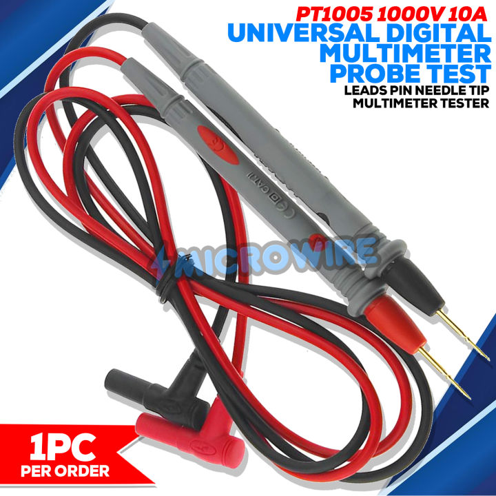 Multimeter Inject 10a MW PT1005 Universal Digital Multimeter Test Leads – 1000V 10A with Pin ...