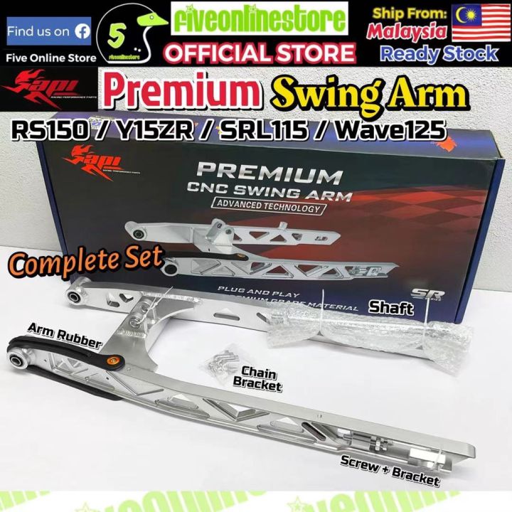 API Racing Swing Arm Panjang +2inch SRL115 WAVE125 RS150 RSX Y15ZR Heavy Duty Cutting Standard WAVE125s Ysuku KingDrag