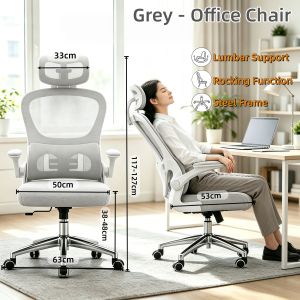 Office Chair Ergonomic Computer Chair with Metal legs Adjustable Armrest Tiltable chair