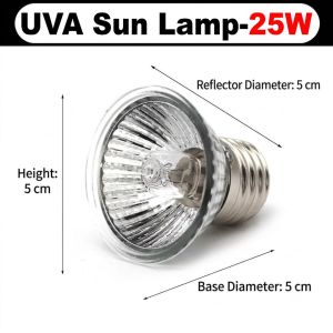 UVA Heat Lamp 25W 50W 75W High Heat Efficiency Amphibian Basking Light Pet Heating Bulb Chicken etc.