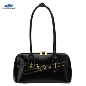 Ueb Official Mall ✪ Women PU Leather Shoulder Bag Vintage Underarm Bag Trendy Tote Bags for Work Shopping Travel Daily