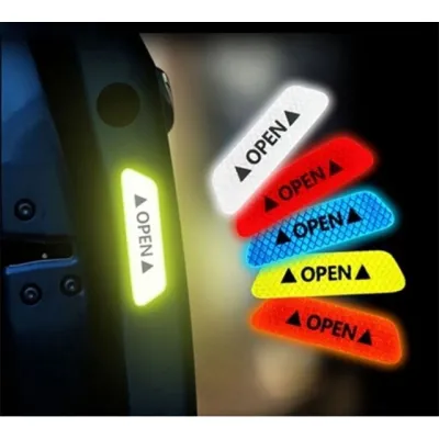 1PCS REFLECTING STICKER OPEN Tape Sticker Reflect Door Warning Axia Myvi Bezza Aruz Wira Waja Viva City Proton Perodua