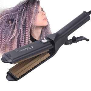 Fluffy Hair Crimping Iron Big Teeth Corrugated Iron Volumizing Hair Crimper Wide Plates Fast Heat Curling Iron Wave Styling Tool