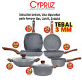 PAKET Cypruz marble cookware set of 7Pc panci wajan kuali anti lengket HOT SALE. 