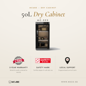 MCUBE 50L Digital Dry Cabinet | Dry Box for Camera & Lens | Humidity Control Storage