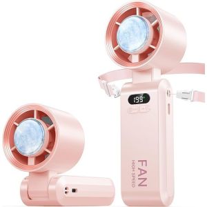 Quạt cá nhânTurbo cầm tay tiện dụng có thể gập lại Quạt cầm tay/bàn/Cổ 3 trong 1 có thể sạc lại quạt làm mát