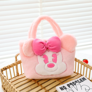 Gratis Ongkir - Tas Bulu Lucu Motif Karakter / Cute Fluffy Mini Tote Bag