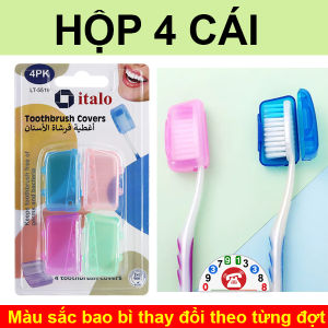 Combo 4 Hộp Bọc Đầu Bàn Chải Đánh Răng Du Lịch Tiện Lợi