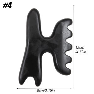 Gua Sha Body Massage Tools Gua Sha Bian Stone 3D Gua Sha Stone with Ridges Gentle Gua Sha Scraping Massage Tools Black