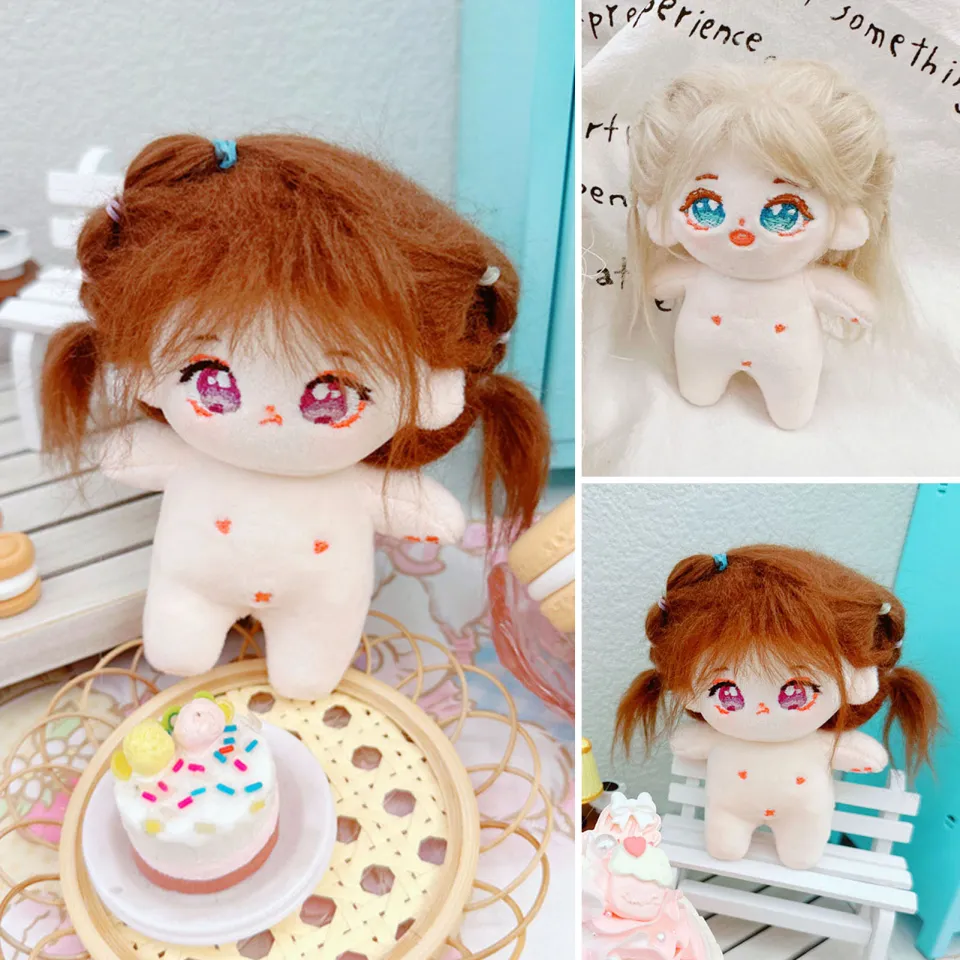 20cm Cute Cotton Doll Dress-Up Naked Baby Doll Plush Toy Girl