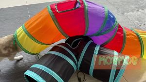 Cat Tunnel Cat Tent Set Toy Cat Hideout Collapsible Tunnel