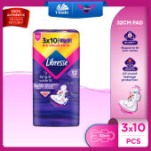 Libresse Wider Back Night Extra Long Wing 32cm (3x10s) - Soft Quick Absorption Pad