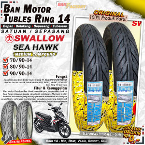 Ban Motor Beat Swallow Sea Hawk Ring 14 Tubles Ban Motor Tubeless Mio Beat Vario Scoopy Ring 14