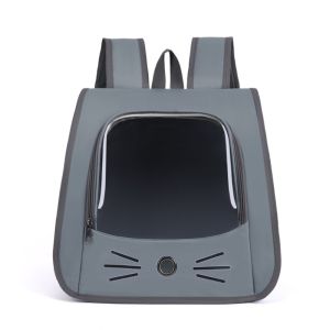 DEQIX Large Capacity Cat Carrier Bag Foldable Transparent Cat Backpack Bag Easy To Carry Windproof Pet Dog Backpack Pet Supplies