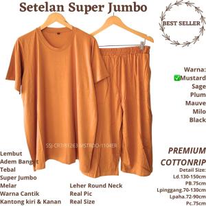 Setelan Wanita Superjumbo Adem Ld.130cm Melar Sampai 160cm