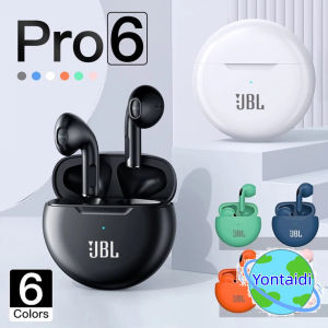 🔥 【Readystock】 + FREE Shipping🔥New arrival JBL Pro 6 TWS Bluetooth Earbuds Wireless Bluetooth Earphone Touch Control 9d Stereo Headset Build-in MIC earphones bluetooth original