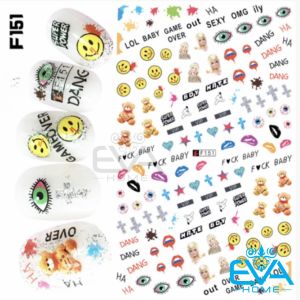 Nail Sticker Dán Móng Tay 3D Dạng Decal Trang Trí Lễ Hội Ma Halloween Witch Candy F418 F259 F260