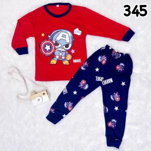 Blinqshop Baju Tidur Anak Untuk 1-10Tahun Bahan Kaos /Piyama Anak Perempuan/Piyama Anak Laki Laki/Set Anak Perempuan/Setelan Anak Laki Laki / Stelan Anak Perempuan/Baju Tidur Anak Perempuan Motif MARVEL MERAH