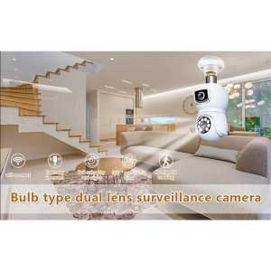 Kamera CCTV Bohlam WiFi V380 Pro Dual Lens 1080P IP Camera E27 Pro Anti Maling Night Vision