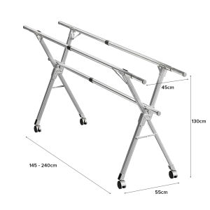 NEST Dedeon Stainless Steel Extendable Foldable Clothes Drying Rack Stand