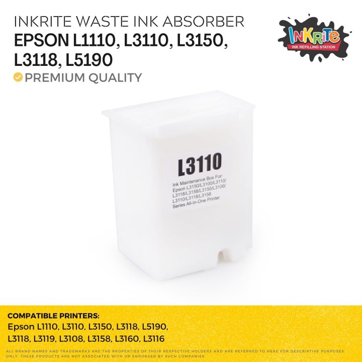 Inkrite 003 Waste Ink Tank Sponge Pad for L1110 L1210 L3110 L3210 L3150