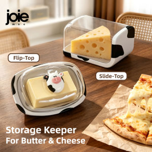 Đĩa bơ Joie MooMoo có nắp Hộp đựng bơ Hộp bảo quản bơ cho tủ lạnh Hộp bảo quản bơ pho mát Bộ đồ ăn2026