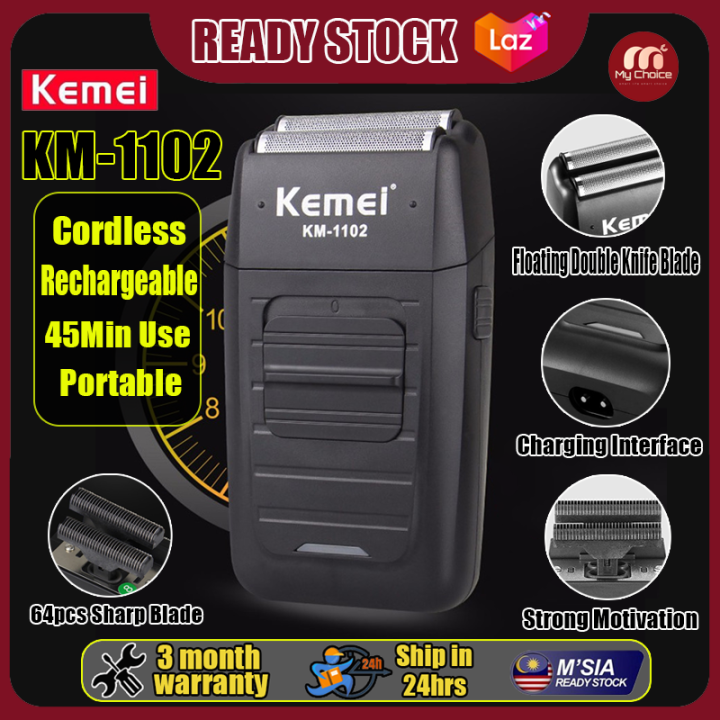 KEMEI KM-1102 Mesin Potong Rambut Cordless Razor Men Shaver Hair ...