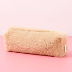 Creative Pencil Case Plush Material Storage Pen Case Lovely Girl Plush Pen Bag School Supplies Students Stationery
