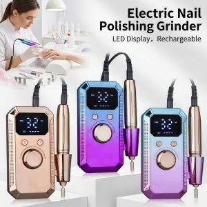 SIMPLETEN 32 Speeds Electric Nail Polishing Grinder LED Display Rechargeable Nail Grinder Professional Multifunctional Electric Nail File Nail Tools