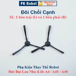 Phụ Kiện Thay Thế Robot Hút Bụi Lau Nhà iLife A4 A4S A40/ Chổi Lăn Chổi Cạnh Bộ Lọc Khăn Lau Nắp Chặn Chổi Lăn/